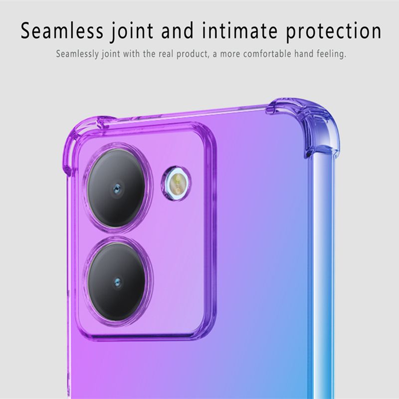 Selubung TPU gradien tahan gun - Vivo Y28 ulasan dan harga