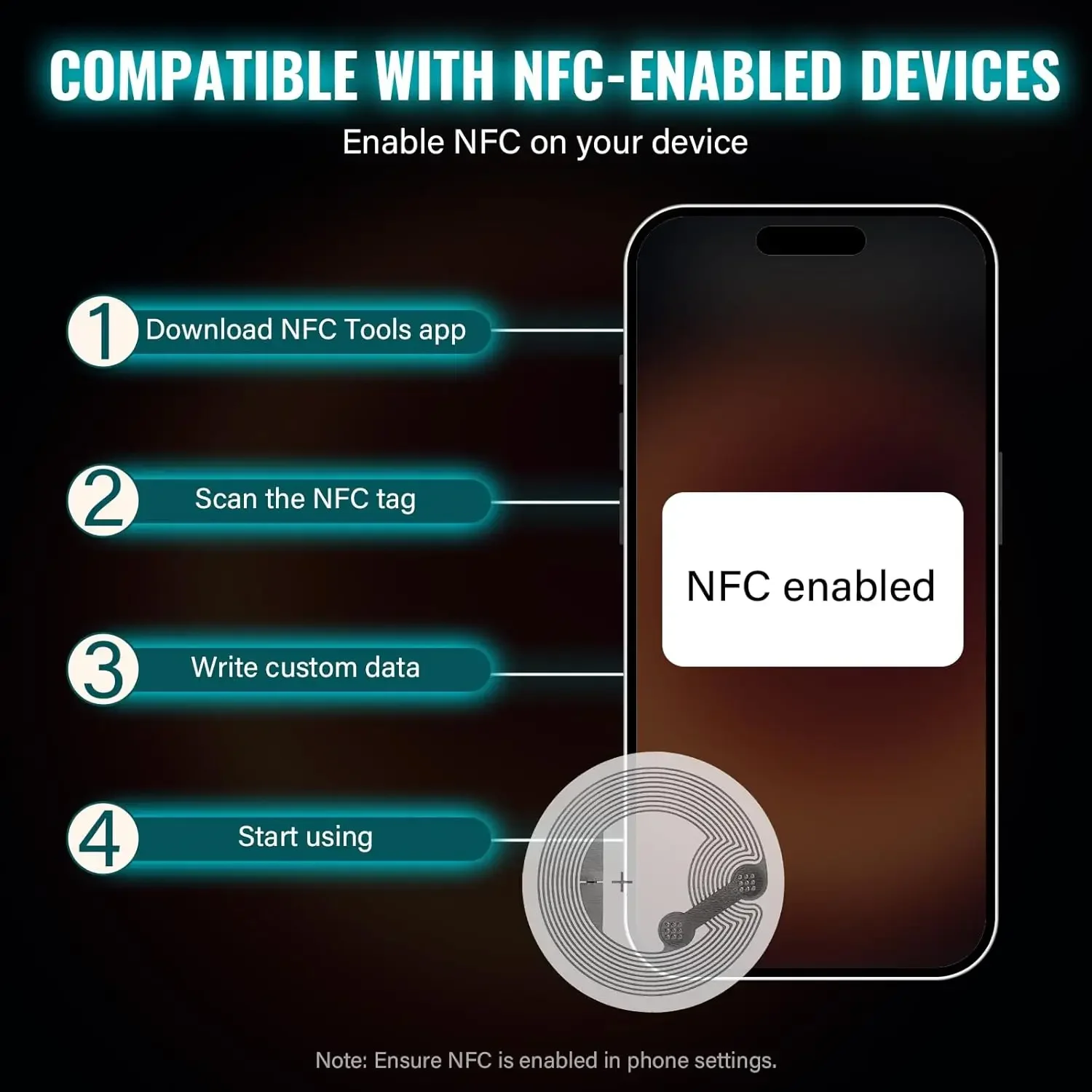 Stiker Tag NFC NTAG215 13.56MH - Nfc Tag Programmable ulasan dan harga